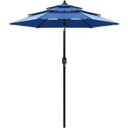 Ombrellone a 3 Livelli con Palo in Alluminio Azzurro 2 m - Vidaxl características