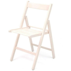 Sedia pieghevole in faggio di alta qualita colore bianco 43x48xh.79 cm características