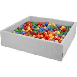 120X30cm/1000 Palline ? 7CM Quadrato Piscina Di Palline Colorate Per Bambini Fabbricato In EU, Grigio Chiaro:Giallo/Verde/Blu/Rosso/Arancione precio