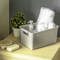 Scatole di stoccaggio in plastica - Set di 5 | Grigio Grey - Pukkr características