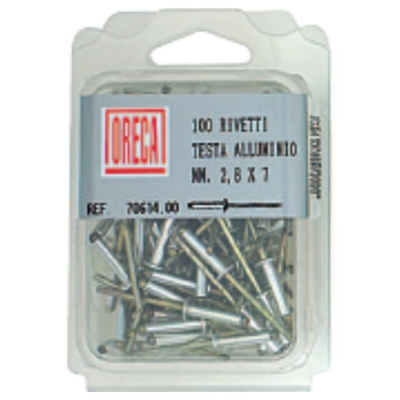 100 RIVETTI TESTA IN ALLUMINIO 2.8X11MM - Oreca