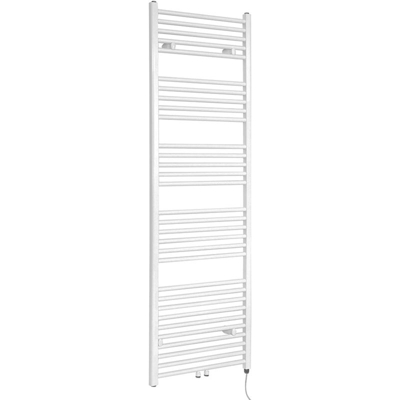 Hudson Reed Neva Scaldasalviette Elettrico Moderno di Design - Termoarredo Bagno a Scaletta - Acciaio Bianco - 1000W - 1785 x 600mm