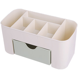 Scatola di immagazzinaggio cosmetica multifunzionale Uso domestico Desktop Candy Color Divisione di grande capacita Organizer per il trucco con precio