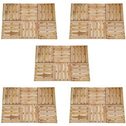 Piastrelle per Decking 30 pz 50x50 cm in Legno Marrone - Marrone - Youthup precio
