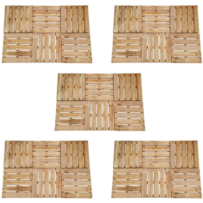 Piastrelle per Decking 30 pz 50x50 cm in Legno Marrone - Marrone - Youthup