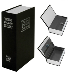 CASSETTA SICUREZZA PORTAVALORI LIBRO PORTA MONETE CHIAVE METALLO 240x155x55 mm características