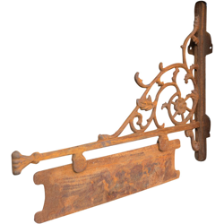 Insegna a parete in fusione di ghisa finitura ruggine naturale L77xPR15xH67 cm en oferta