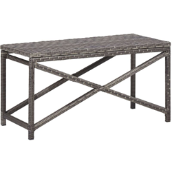 Panchina da Giardino 80 cm in Polyrattan Grigio - Grigio - Vidaxl características