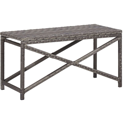 Panchina da Giardino 80 cm in Polyrattan Grigio - Grigio - Vidaxl