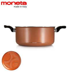 Alluflon Zecchino Casseruola Antiaderente, Diametro 22 cm, 2 Manici, Alluminio, Arancio - Moneta precio
