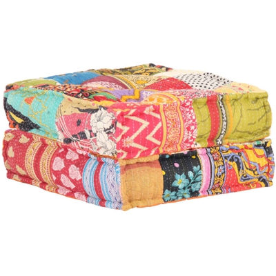 YOUTHUP Pouf 60x70x36 cm in Tessuto Patchwork - Multicolore