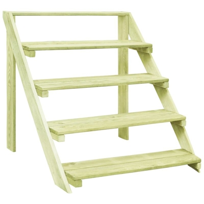 Piedistallo per Piante 80x80x80 cm Legno di Pino Impregnato - Verde - Vidaxl