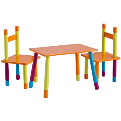 Set Color Bambini con Tavolo e 2 Sedie In MDF