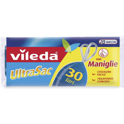 Ultrasac Sacchetti Spazzatura 50x60cm con Manici Confezione 20pz - Vileda en oferta