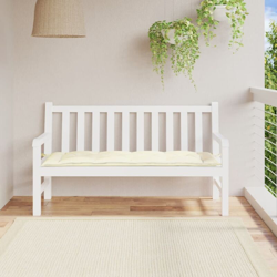 Cuscino per Panca da Giardino Bianco Crema 150x50x7 cm Tessuto - crema - Vidaxl características