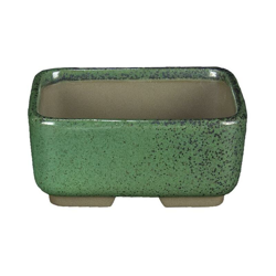 Vaso per bonsai Giapponese Morrisan rettangolare in gres smaltato verde scuro 11x8,5x4,5 cm - B03-3-4d características