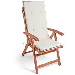 Cuscino con Schienale per Sedie 120x45x5cm Vanamo Set da 6 Cuscini Sedie Cuscino imbottito Cuscini da esterno Cuscino idrorepellente cream (en) en oferta