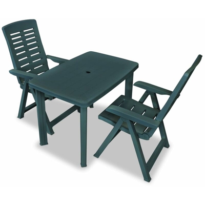 Set da Bistrot 3 pz in Plastica Verde - Verde - Youthup