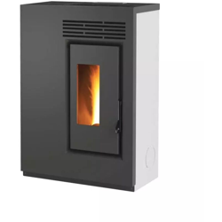 stufa a pellet slim 'fiore' bianca con staffa a muro inclusa - Caris precio