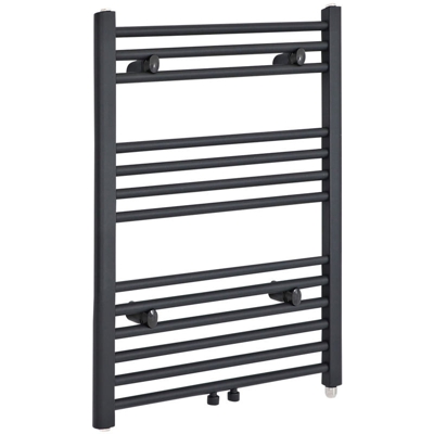 Hudson Reed Neva Scaldasalviette Elettrico Moderno di Design - Termoarredo Bagno a Scaletta - Acciaio Antracite - 400W - 803 x 500mm