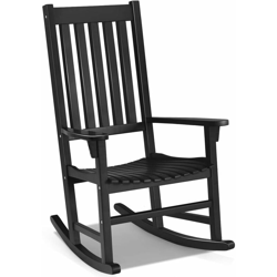 Costway - Sedia a Dondolo da Esterno, Sedia con Struttura in Legno di Acacia, Poltrona Relax per Giardino Prato Balcone Cortile, Capacita di Carico precio
