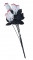 Accessorio di Halloween: bouquet da 6 rose bianche insanguinate