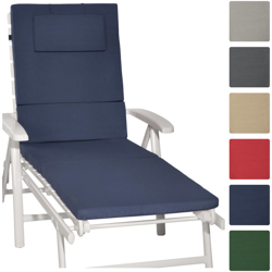 Beautissu Cuscino Imbottito per sedie a Sdraio e lettini Prendisole Loft RL Blu scuro en oferta