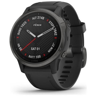 Sportwatch Fenix 6S Sapphire 42mm Display 1.2'' 32GB Bluetooth GPS Cardiofrequenzimetro Grigio Carbonio e Nero
