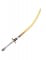 Spada ninja katana dorata in spugna dura 105 cm características