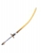 Spada ninja katana dorata in spugna dura 105 cm