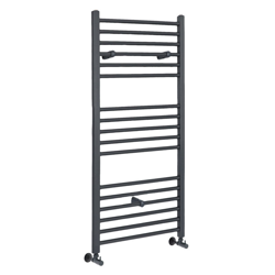 Hudson Reed Artle Scaldasalviette Piatto di Design Verticale - Termoarredo Bagno ad Acqua Calda - Acciaio Antracite - 507W - 1200 x 400mm características
