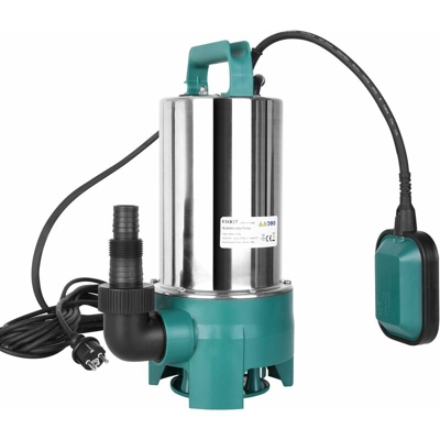 MVPOWER Pompa Sommersa, Pompa Immersione Acque Scure 1100W, Portata Max 20000L/h, Prevalenza Max 9m, Profondità di Immersione Max 7m, con