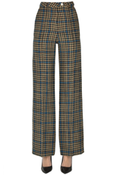 Checked print trousers en oferta