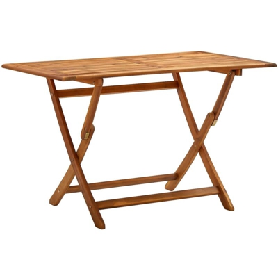 Tavolo da Giardino Pieghevole 120x70x75 cm in Massello d'Acacia - Marrone - Vidaxl