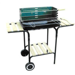 Barbecue A Carbone Con Ruote E Piani Da Appoggio Cm 57 X 37 Brace Bbq Ferr 79914 en oferta
