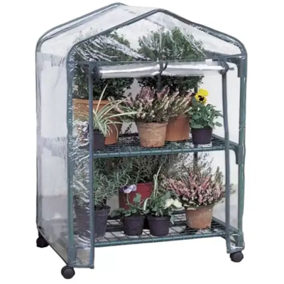 Serra Azalea a 2 ripiano con ruote 70x50xh98cm V002488 - Verdemax
