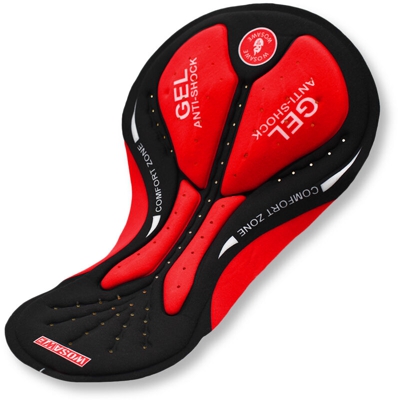 Pantaloncini da ciclismo Imbottiti con imbottitura in gel per pantaloni intimo da bicicletta per uomo e donna,modello: rosso e nero