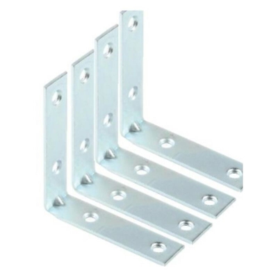 4 LASTRINE ANGOLARI IN ACCIAIO ZINCATO 100X100MM - Oreca
