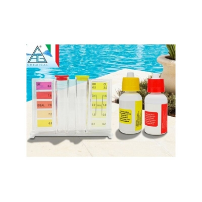 Test / Tester valori acqua piscine 2in1 cloro e ph con reagenti
