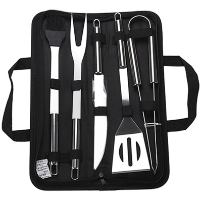 strumento barbecue set clip in acciaio inossidabile forcella forcella avente arrosti arrostito con cinque serie di spazzole