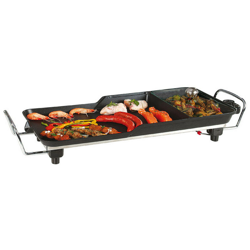 plancha + grill + fornello lento 2000w 40x25cm - doc132 - domoclip en oferta