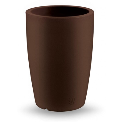 Vaso rotondo in resina 'Genesis' h. 50 cm. Bronzo
