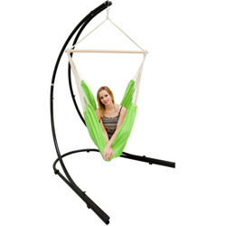Amanka - Supporto Amaca con XXL Sedia Sospesa 360° Poltrona Dondolo Giardino Verde Lime precio