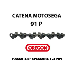 CATENA OREGON PER MOTOSEGA 91 P passo 3/8' SPESSORE 1,3mm-57 Maglie características
