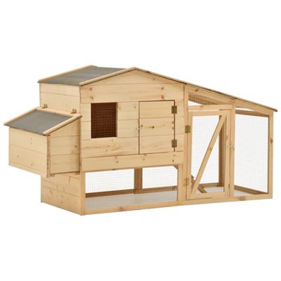 Pollaio In Legno Massello Di Pino 178x67x92 Cm