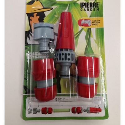 Kit raccordo rapido con stringitubo e lancia regolabile mini irrigazione
