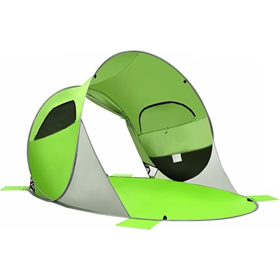 Tenda da Spiaggia per 3-4 Persone,Tenda Pop Up Portatile con Protezione Solare, con 2 Finestre a Rete, per Attivita all’Esterno