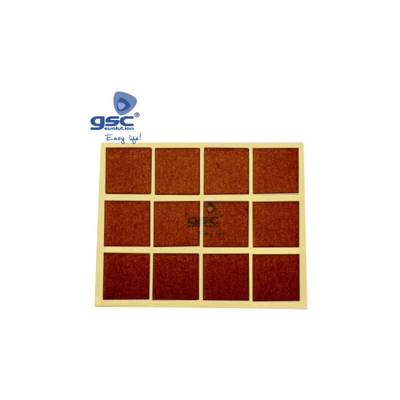 Set 12 adesivi quadrati in feltro 20x23mm Brown GSC 003802772