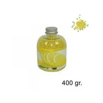 Set 2 Pezzi Pietrisco Profumato Bottiglia 400Gr Fragranza Limone Decoro Pietra