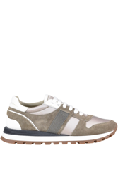 Suede and satin sneakers en oferta